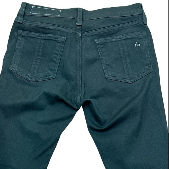 Rag & Bone Legging Faux Front Pockets  Black w/ Greenish Hue Size 25 - Picture 9 of 11